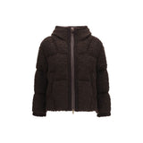 Moncler Brown Wool Oves Aries Full-Length Jacket