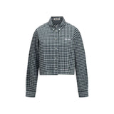 Miu Miu Bicolor Cotton Pattern Shirt