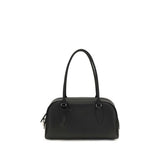 The Row Black Calf Leather Bos Taurus Shoulder Bag