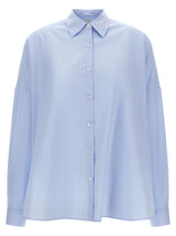 Dries Van Noten Blue Cotton Blouse