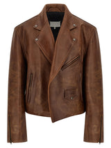 Maison Margiela Brown Calfskin Leather Jacket
