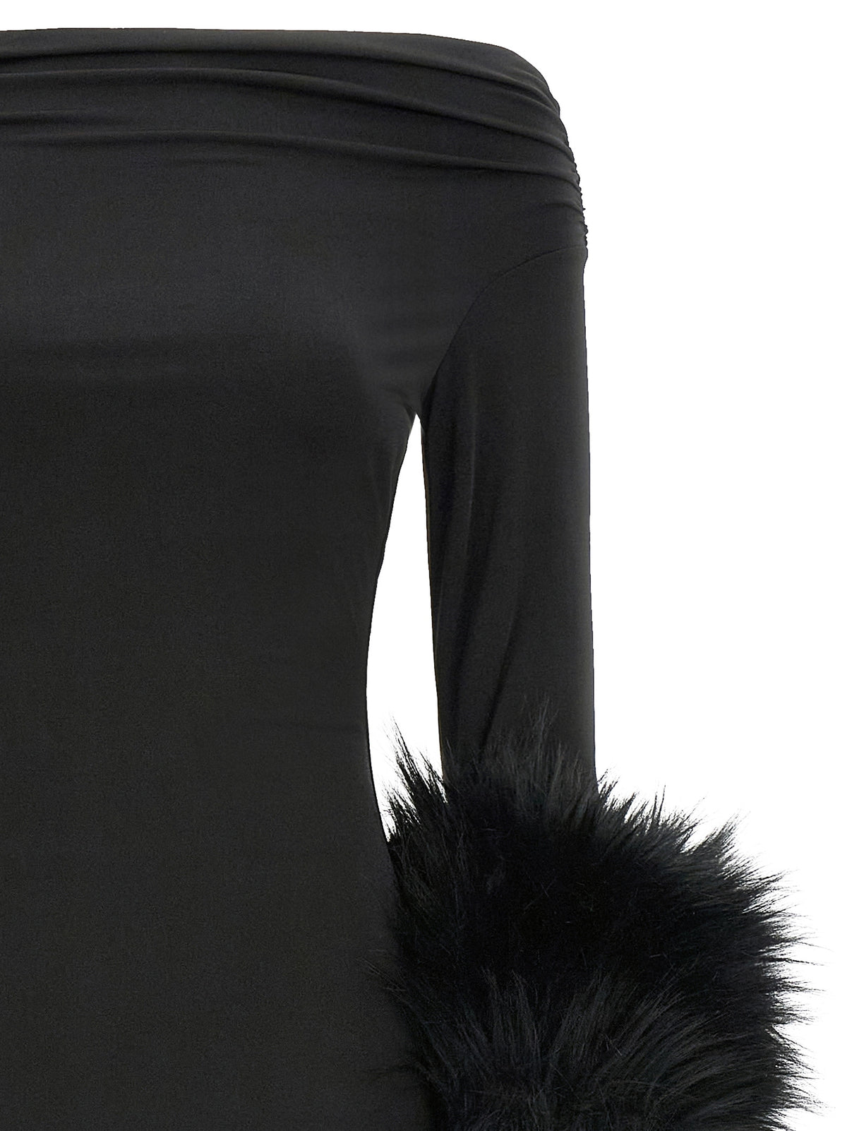 The Andamane Black Polyester Long Dress