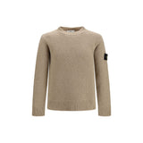 Stone Island Beige Wool Oves Aries Sweatshirt