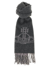 Vivienne Westwood Gray Wool Scarf