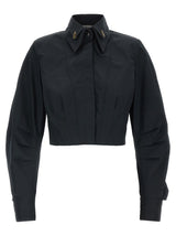 Elisabetta Franchi Black Cotton Blouse