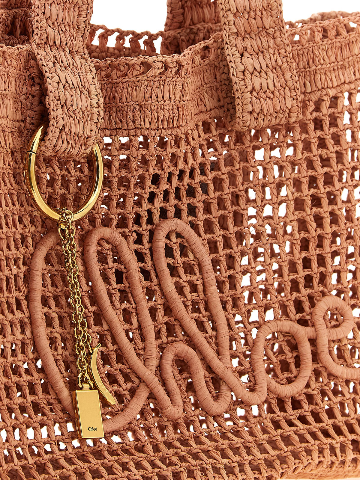 Chloé Multicolor Raffia Tote Bag