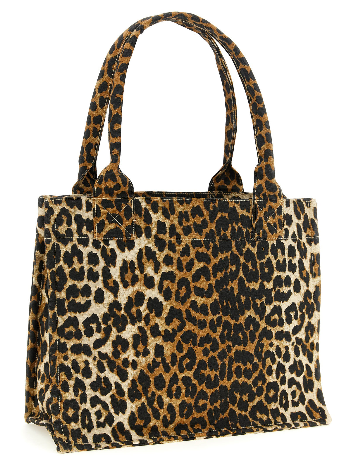Ganni Brown Recycled Cotton Tote Bag