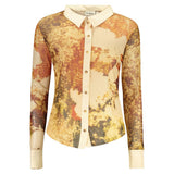 Desigual Beige Polyester Female Shirt