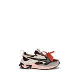 Off-White Multicolor Polyester Athletic Sneakers