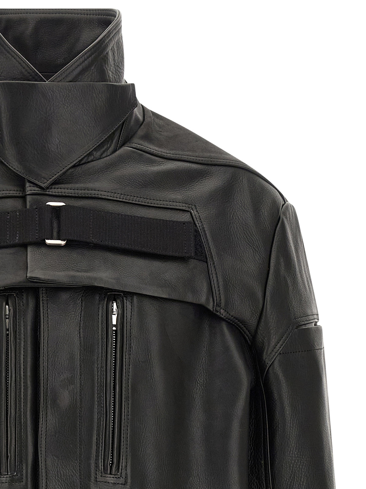 Rick Owens Black Calfskin Leather Jacket
