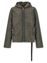 DRKSHDW Gray Nylon Full-Length Jacket