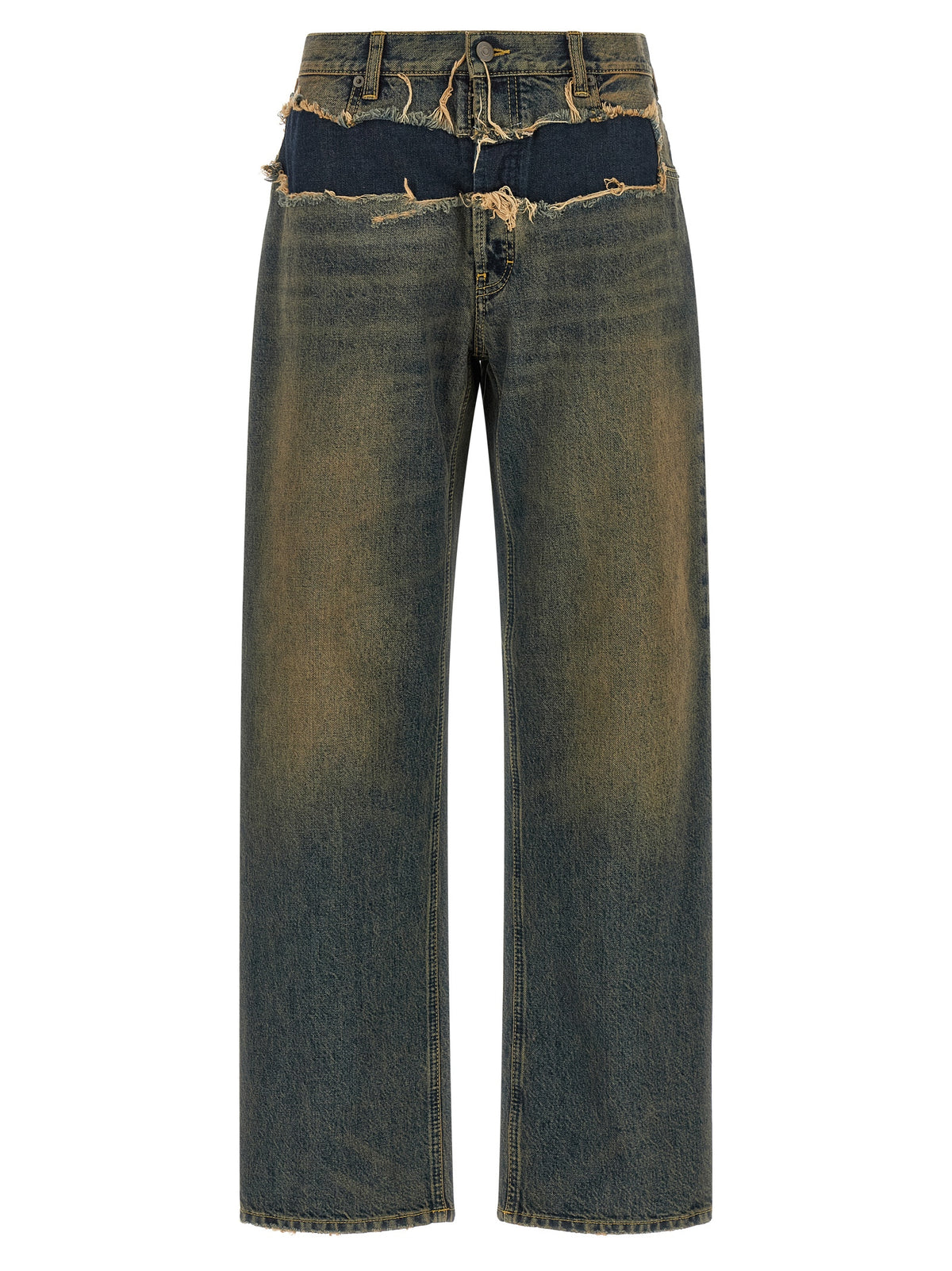 Maison Margiela Blue Cotton Straight-Leg Jeans