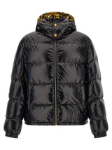 Versace Black Nylon Full-Length Jacket