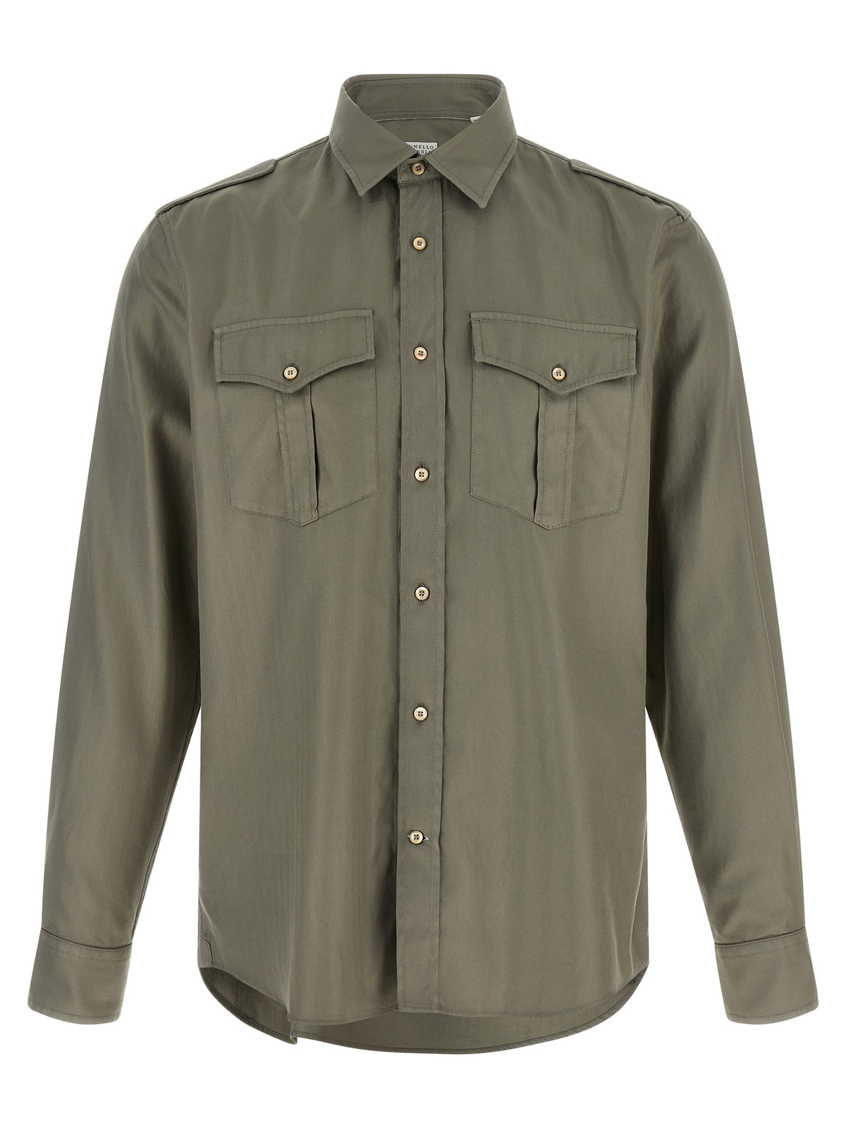 Brunello Cucinelli Bicolor Cotton Blouse