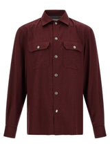 Brunello Cucinelli Bordeaux Virgin Wool Blouse