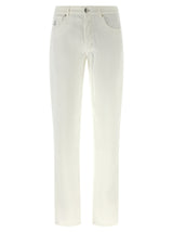 Brunello Cucinelli White Cotton Casual Pants