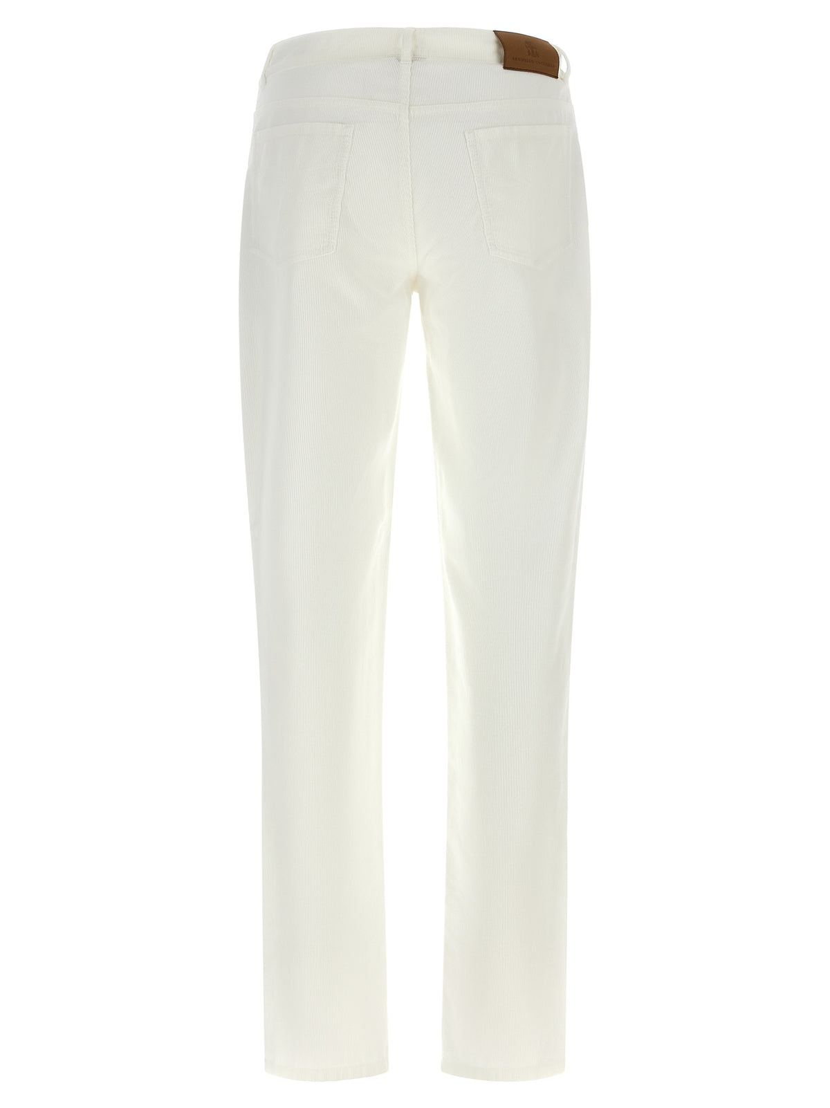 Brunello Cucinelli White Cotton Casual Pants