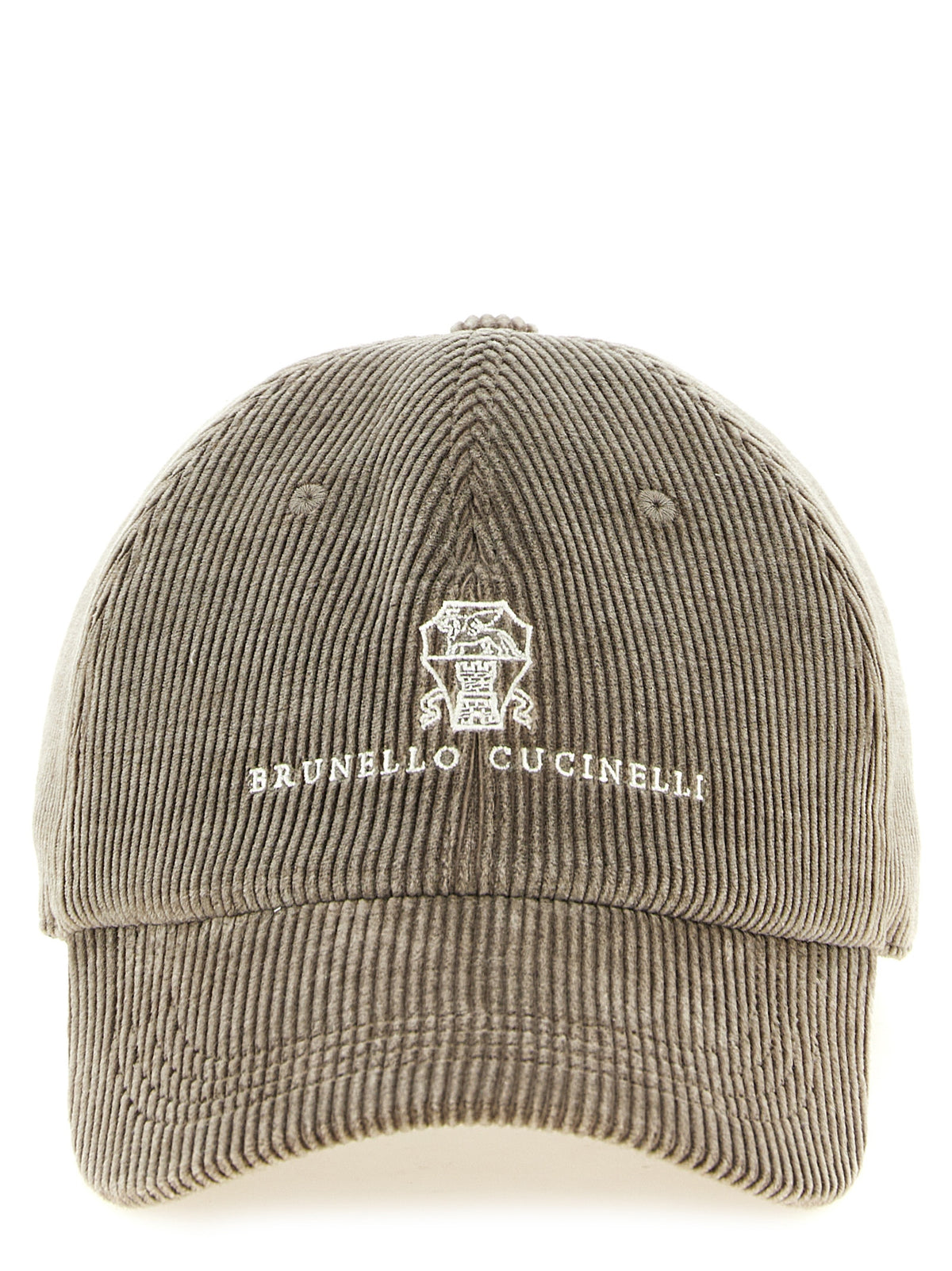 Brunello Cucinelli Gray Cotton Baseball Cap for Men