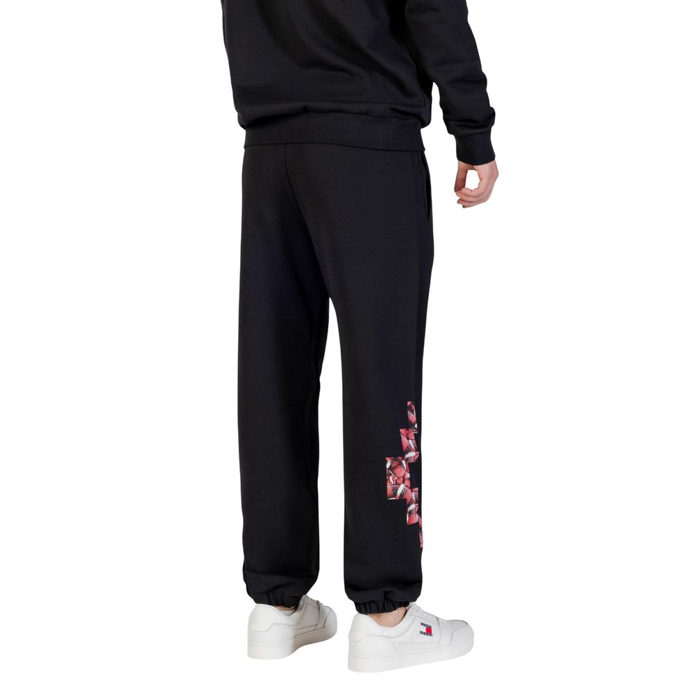 County of Milan Black Cotton Joggers (F5CAMAFP036) for Men