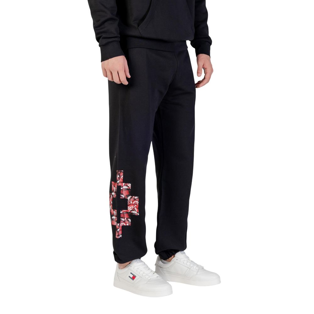 County of Milan Black Cotton Joggers (F5CAMAFP036) for Men