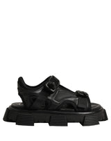 Dolce & Gabbana Black Logo Detailed Men Chunky Sandals Shoes