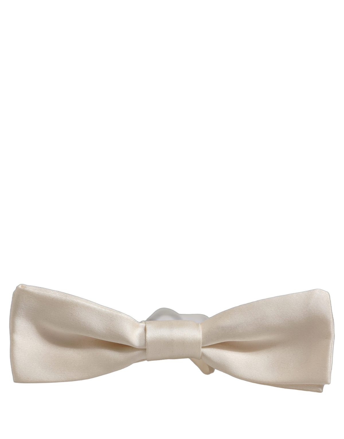 Dolce & Gabbana Men White 100% Silk Adjustable Neck Papillon Bow Tie