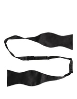 Dolce & Gabbana Men Black 100% Silk Adjustable Neck Papillon Bow Tie