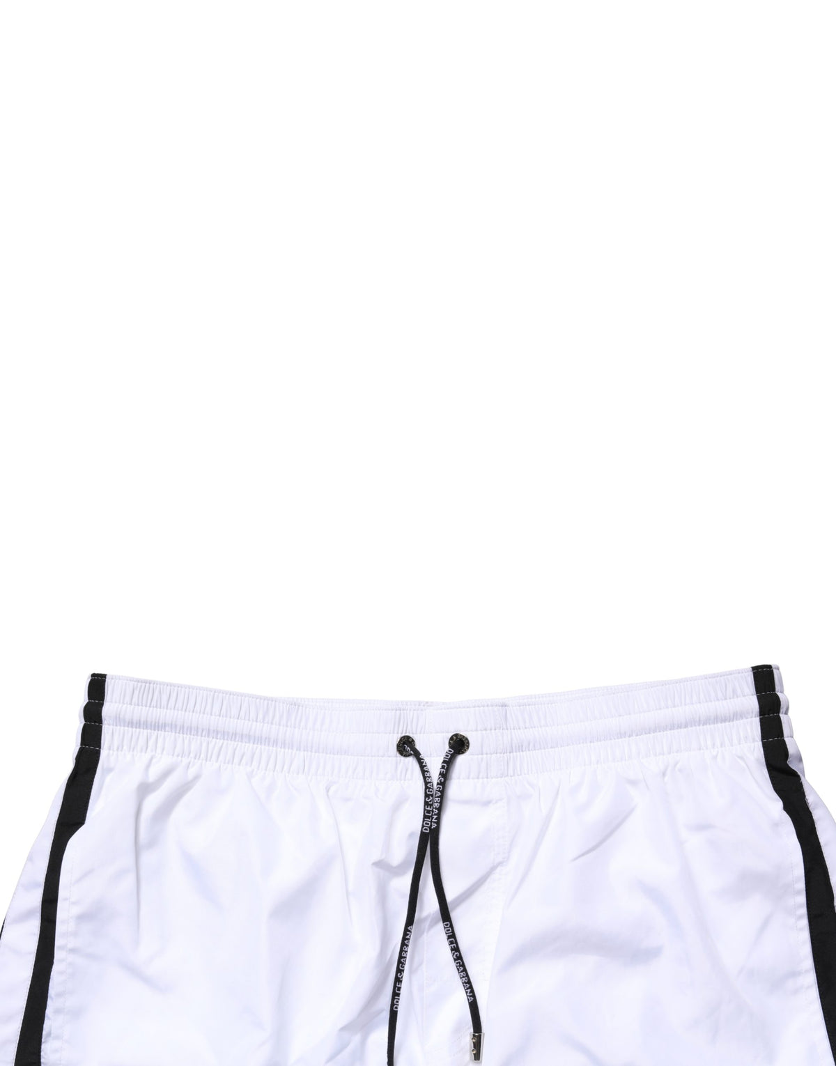 Dolce & Gabbana White DG Logo Men Drawstring Shorts Swimwear