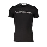 Calvin Klein Black Cotton Mens Tshirt