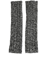 Dolce & Gabbana Sleeves Black Wool Blend Knitted Warmer Arm