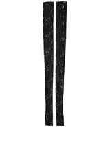Dolce & Gabbana Sleeves Black Nylon Floral Lace Warmer Arm