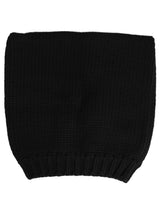 Dolce & Gabbana Black Cashmere Knitted Ribbed Cuff Beanie Hat
