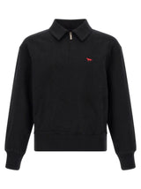 Maison Kitsuné Black Organic Cotton Sweatshirt