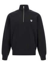 Maison Kitsuné Black Organic Cotton Sweatshirt