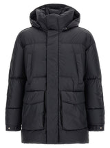 LAMINAR Black Polyamide Full-Length Jacket