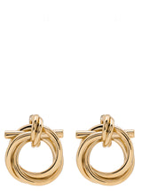 Ferragamo Gold Brass Earrings