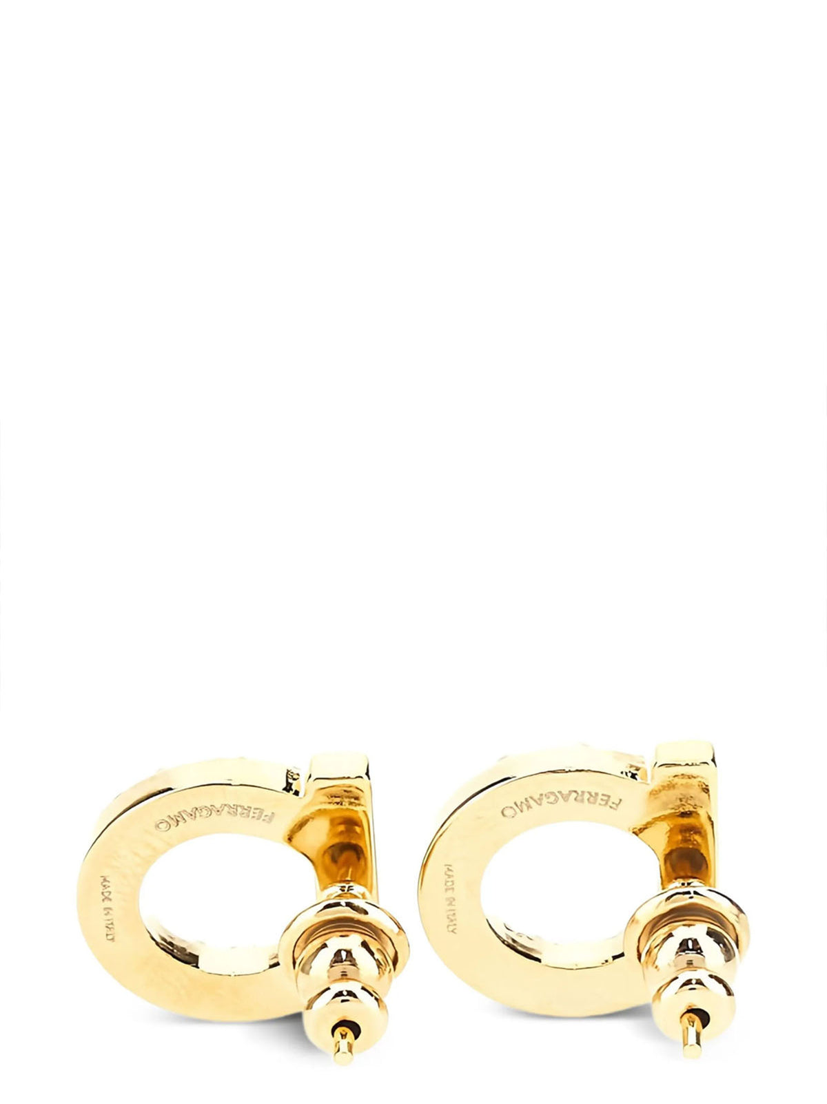 Ferragamo Gold Brass Earrings