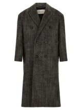 Ami Paris Black Virgin Wool Coat