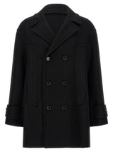 Ami Paris Black Virgin Wool Coat
