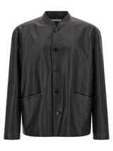Jil Sander Black Calfskin Leather Jacket