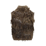 Brunello Cucinelli Beige Mohair Sleeveles Sweater