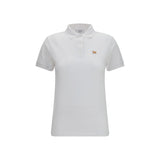 Maison Kitsuné White Cotton Polo Shirt