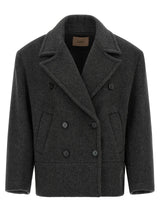 Twinset Gray Wool Coat