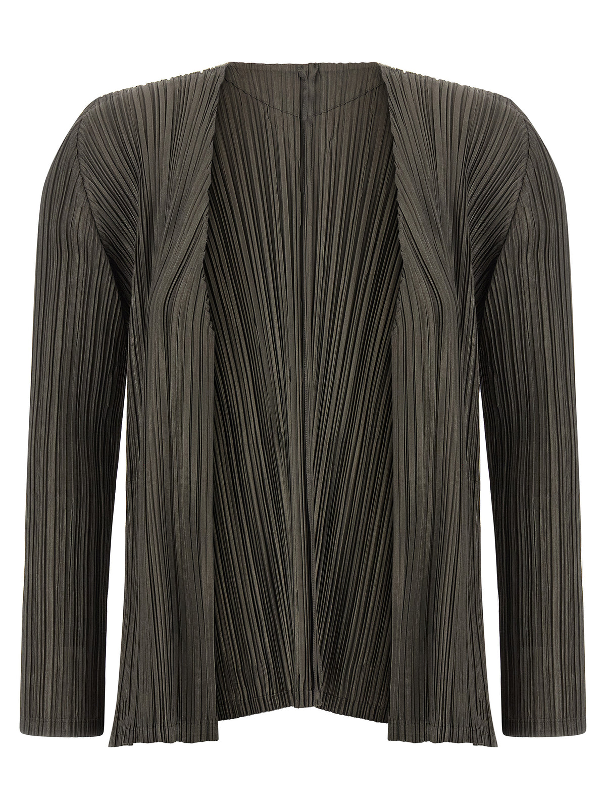 PLEATS PLEASE ISSEY MIYAKE Bicolor Polyester Cardigan