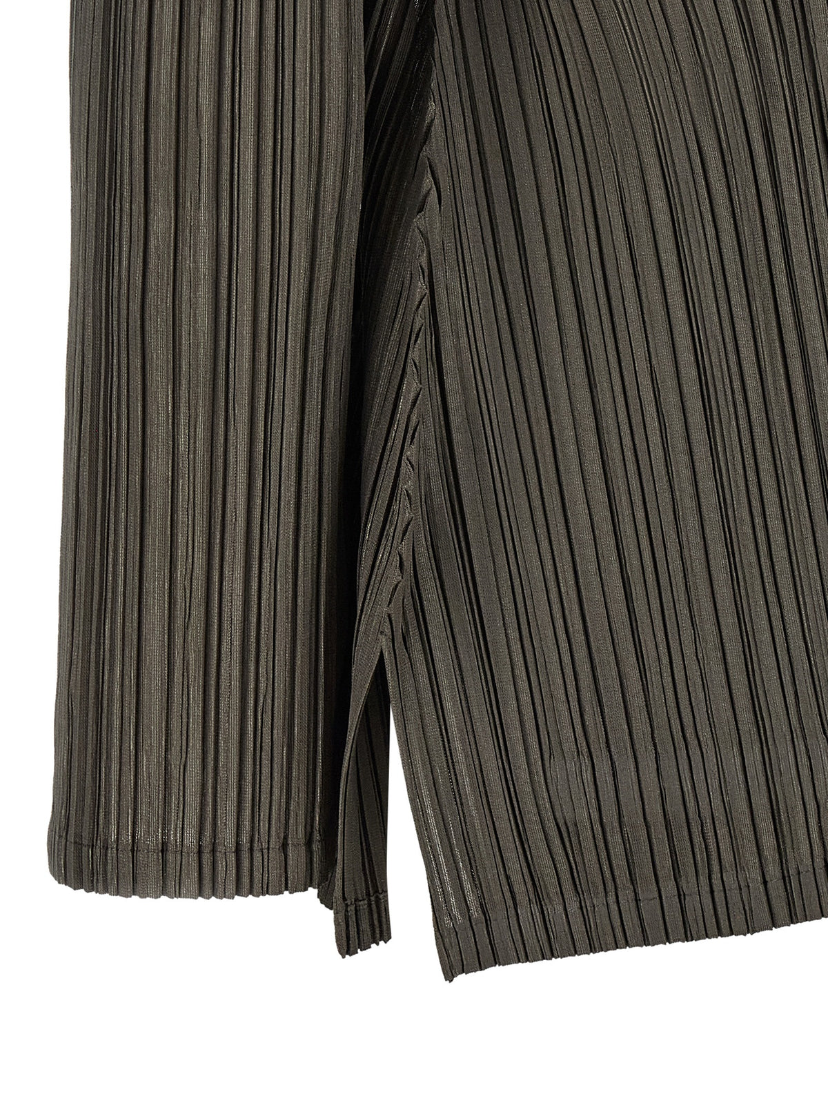 PLEATS PLEASE ISSEY MIYAKE Bicolor Polyester Cardigan