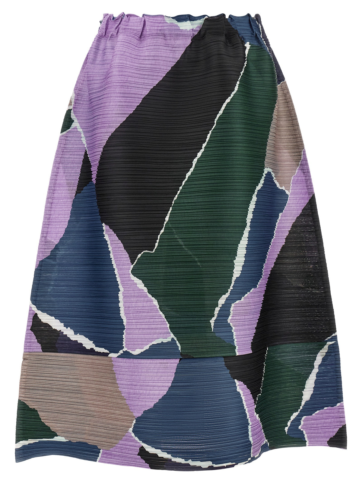 PLEATS PLEASE ISSEY MIYAKE Multicolor Polyester Midi Skirt
