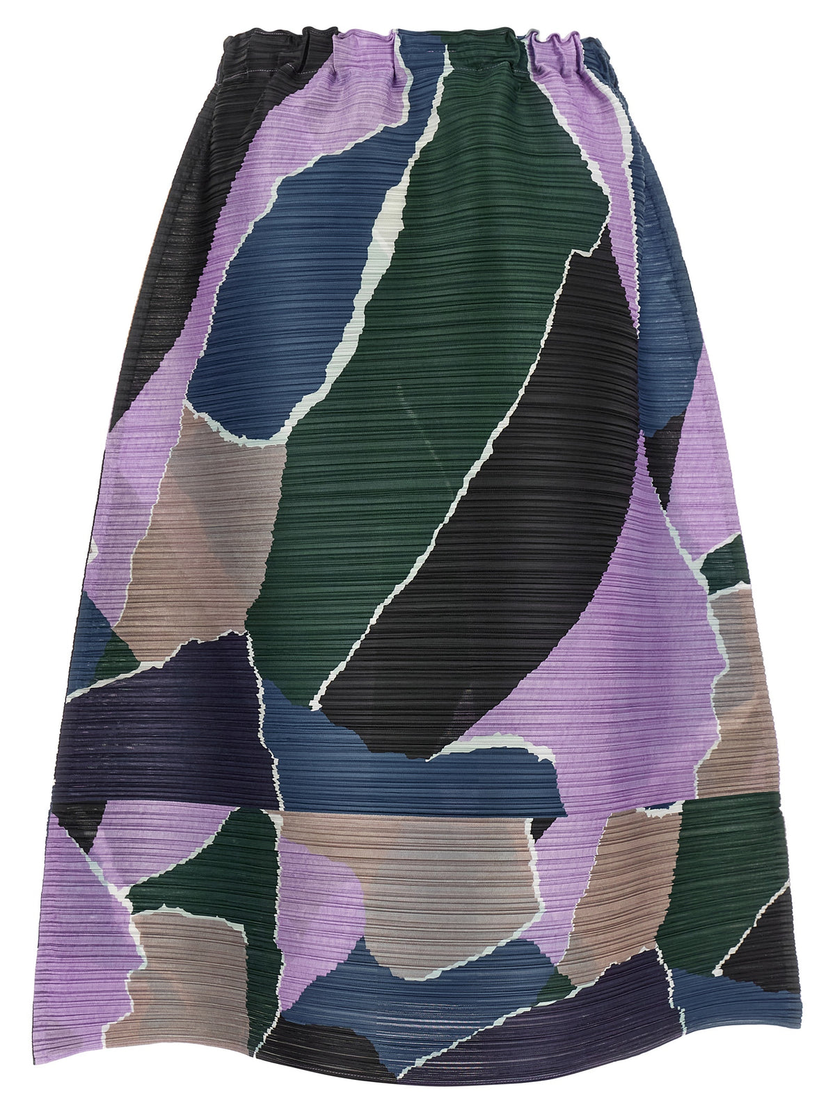 PLEATS PLEASE ISSEY MIYAKE Multicolor Polyester Midi Skirt