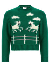 Moschino Bicolor Virgin Wool Cardigan