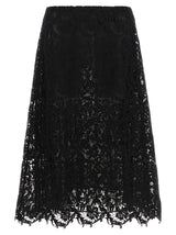 Fendi Black Cotton Midi Skirt