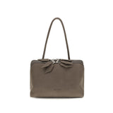 The Attico Gray Calf Leather Bos Taurus Shoulder Bag